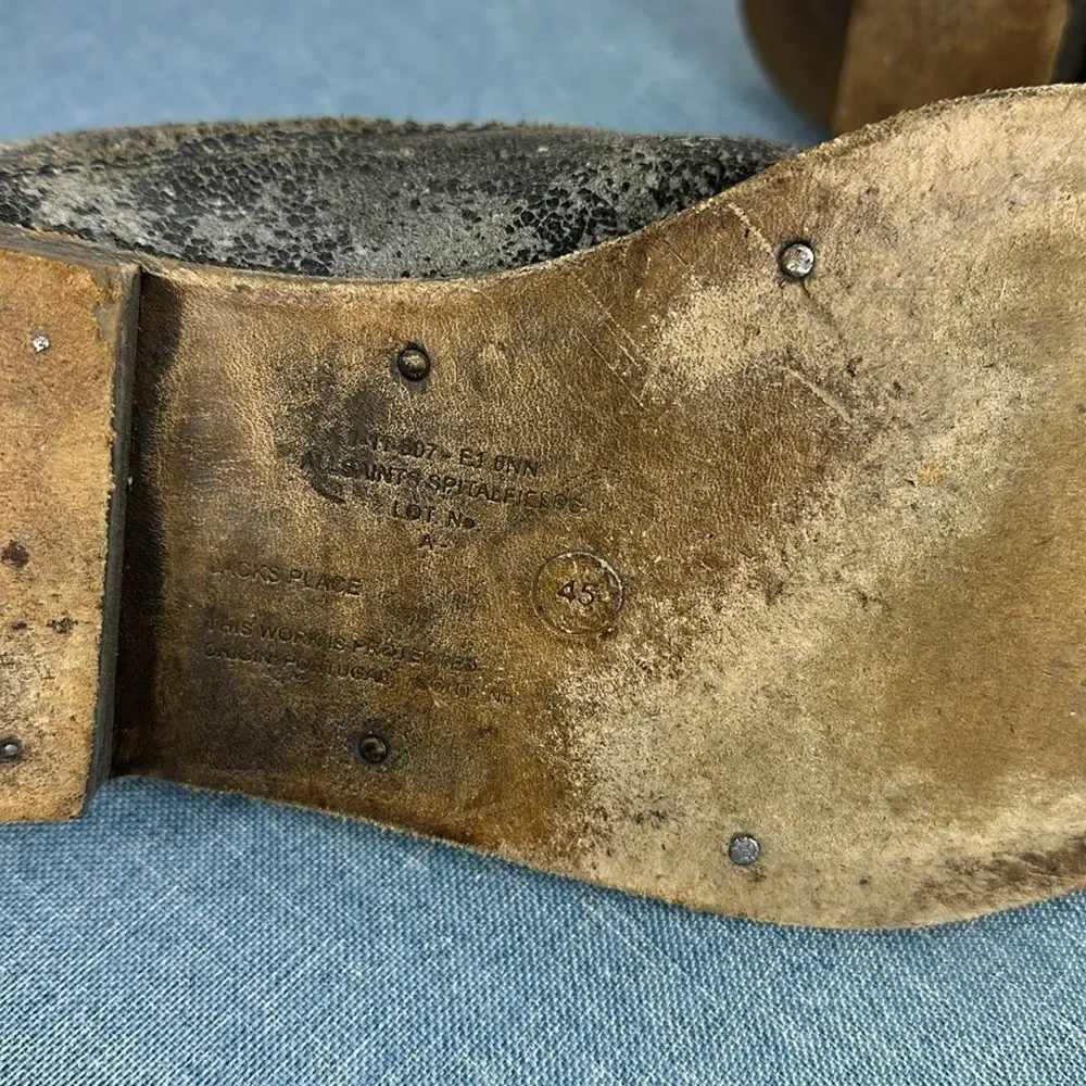 All Saints Spitalfields Men’s Silver Metallic Gray Suede Oxford Shoes Size 45/12
